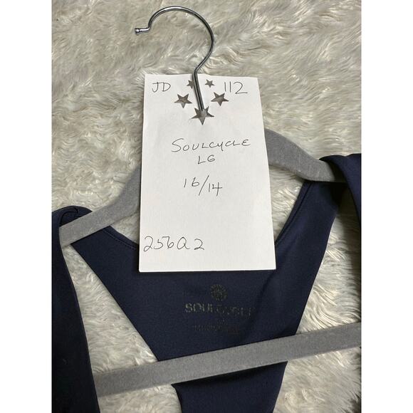 Soulcycle Sports Bra Women's Large Blue Star Stripe Graphics - Picture 3 of 4